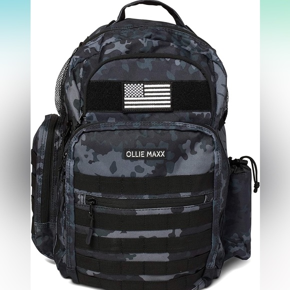 Ollie Max Accessories Ollie Max Diaper Bag Camo Backpack For Dad